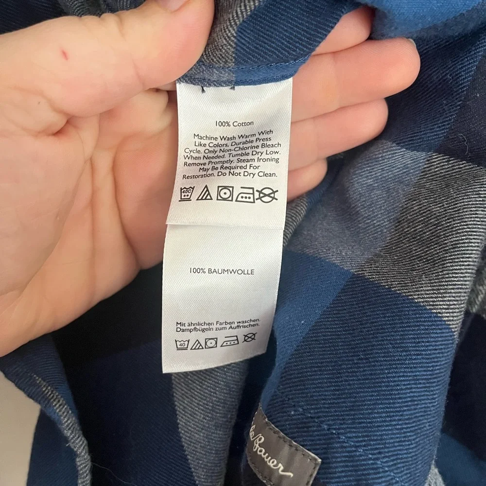 Eddie Bauer Flannel Shirt Plaid Button Down Classic Fit Men Sz L Tall - Picture 3 of 4